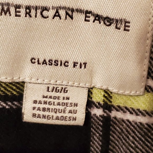 American Eagle classic fit, flannel long sleeve men shirt 100% cotton. - Picture 8 of 11